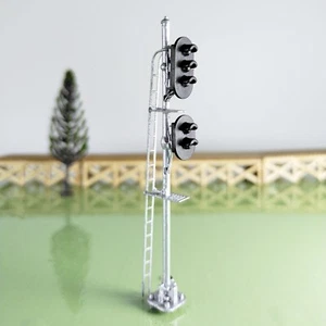 1 x HO scale model railroad 2 heads 2 + 3 aspects block signal LED made #K32Sg - Picture 1 of 5
