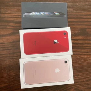 iPhone Boxes LOT of 3 Original Boxes ONLY  iPhone 5 7 8 - Picture 1 of 5
