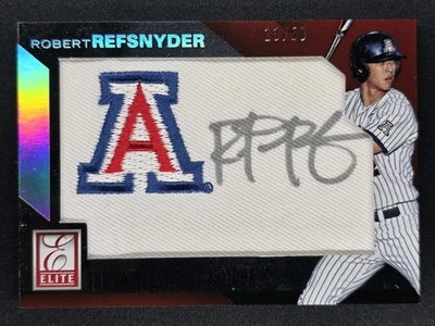 Robert Rob Refsnyder 2015 Elite Collegiate RPA ROOKIE PATCH AUTO /50 ARIZONA - Image 1 of 2