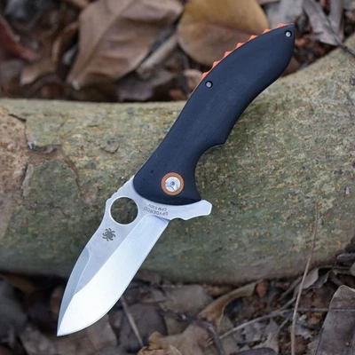 Black G10 Folding Hunting Outdoor Heavy Duty Thick Knife Pocket Clip Flipper Tab - Image 1 of 4