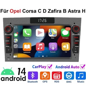 Carplay Android 14 Autoradio GPS Navi RDS Für Opel Astra G H Zafira B Corsa C D - Bild 1 von 11