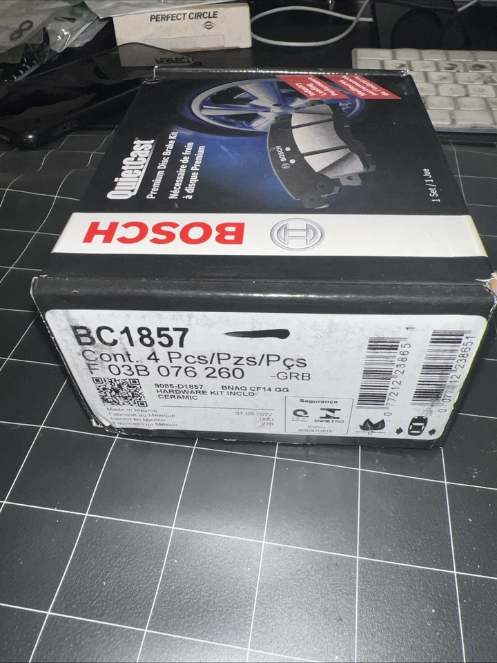 Bosch BC1857 Disc Brake Pad Set For 16-23 Bolt EUV Bolt EV Cayenne Cruze Volt - Image 1 of 4