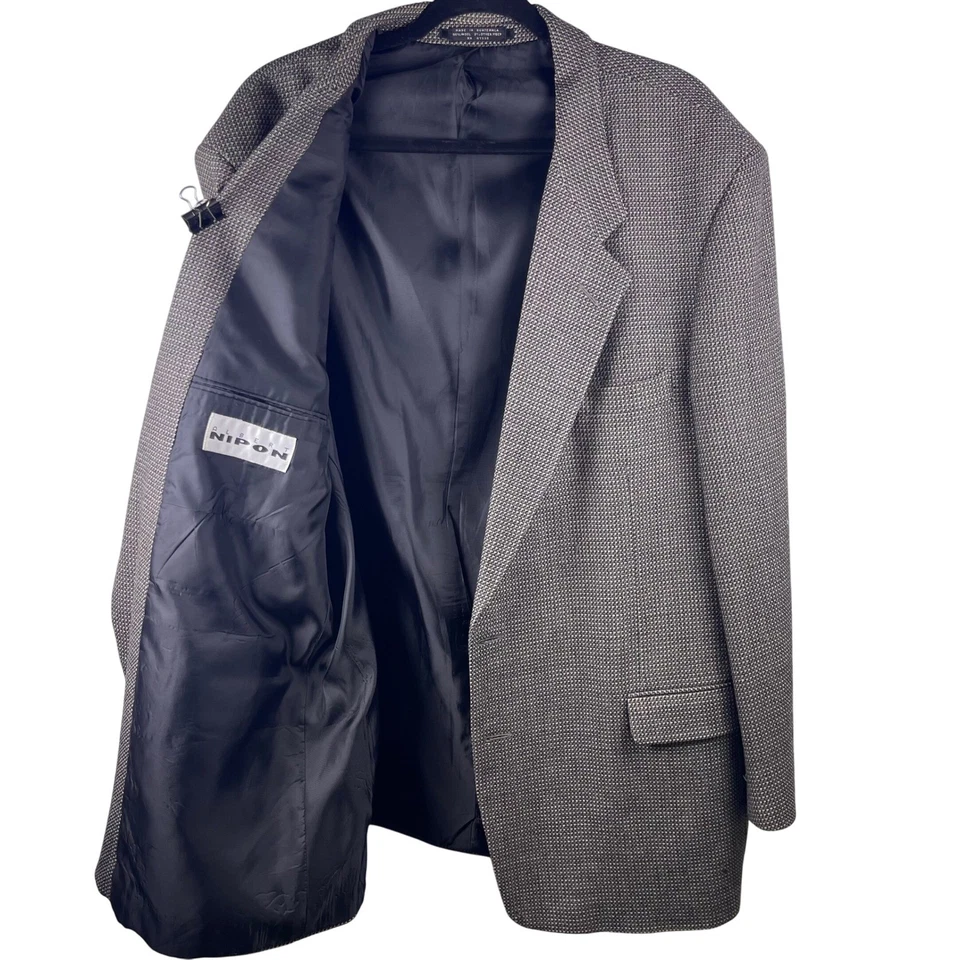 Мужская шерстяная блейзерная куртка Albert Nippon Houndstooth размер L 48 классический крой - Изображение 1 из 4