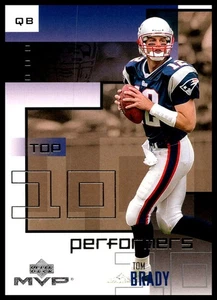 2002 Upper Deck MVP #TT-3 Tom Brady Top 10 Performers New England Patriots - Picture 1 of 2