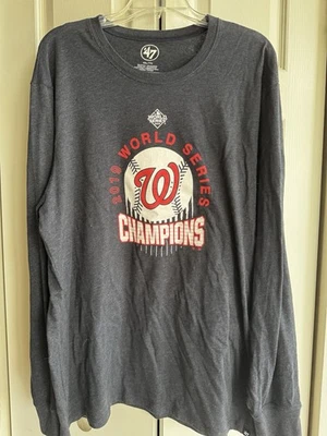 Equipo de fans de los Washington Nationals marca 47 para hombre. 1 SS & 1 LS Camisetas XXL Foto 1 de 4