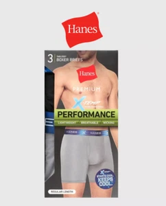 Hanes 3-Pack Premium Men's Performance Ultralight X-Temp Boxer Briefs Size Large - Picture 1 of 6