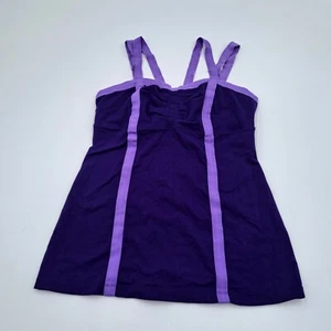Lululemon Canotta Donna 8 Viola Yoga Mensola Reggiseno Increspato Doppio Strap Pullover - Foto 1 di 9
