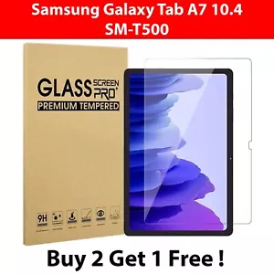 For Samsung Galaxy Tab A7 10.4'' 2020 SM-T500 Tempered Glass Screen Protector - Picture 1 of 9