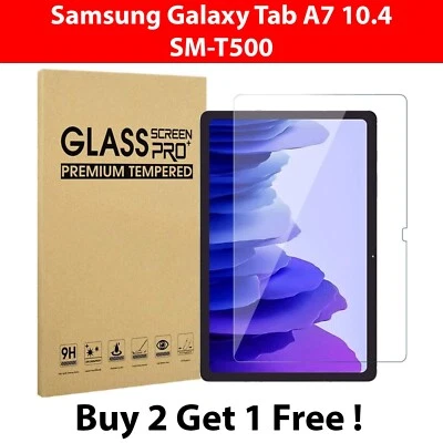  For Samsung Galaxy Tab A7 10.4'' 2020 SM-T500 Tempered Glass Screen Protector - Image 1 of 4