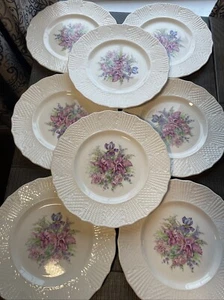 Fondeville Ambassador Ware England Set Of 8 Plates Vintage 9 Inches - Picture 1 of 7