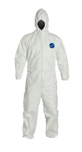 Dupont TY127S 2X Tyvek 400 Coverall HEWA mit Kapuzenkoffer/25 EA - Bild 1 von 4