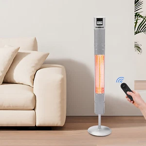 1500W Electric Infrared Carbon Fiber Tower Space Heater For Home with Remote - Picture 1 of 23