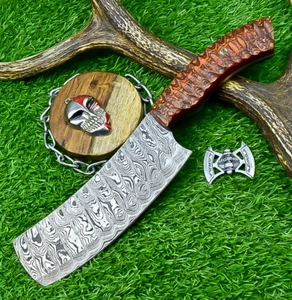 Custom made Damascus steel Chopper Knife - Professional Butcher knife, SN-1271 - Picture 1 of 9