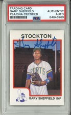 Gary Sheffield 1987 ProCards #239 Stockton Ports RC AUTO PSA/DNA Authentic Rare