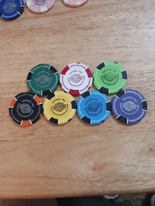Genuine Harley Davidson Poker Chips Tacoma Washington 7 Total Free Shipping - Picture 1 of 16