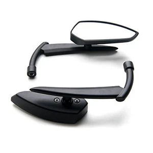 Black billet Rear Mirrors For Harley Davidson Sportster Nightster Roadster 1200 - Picture 1 of 3