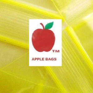 1,000 YELLOW APPLE BRAND BAGGIES 12510-S RESEALABLE 1000 plastic 1.25"x1" bag - Picture 1 of 1