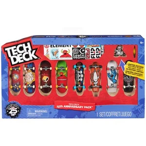 Tech Deck 25th Anniversary 8 Pack Fingerboards with Exclusive Figure and Stic... - Picture 1 of 8