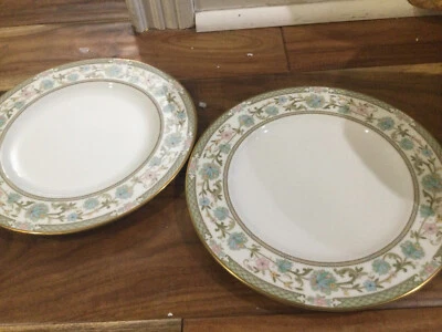 Noritake Bone China 9704 Sakura 2pc salad plates 8'' Floral - Image 1 of 4
