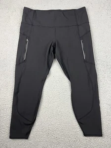 Athleta Leggings Womens Large Black Rainier Tight Ankle Gym Yoga Running - Picture 1 of 12