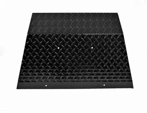Fits EZGO TXT Golf Cart Aluminum Diamond Plate Front Shock Bumper Cover Black - Picture 1 of 4