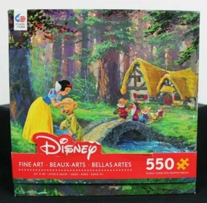 DISNEY Fine Art PUZZLE Snow White and 7 Dwarfs 550 Pieces by Ceaco NEW SEALED  - Picture 1 of 8