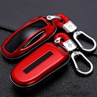 Car Remote Key Fob Case Cover Holder For Tesla Model X 2016~2020 ABS Plastic 1x