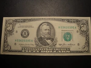 (1) $50.00 Series 1985 Federal Reserve Note XF Circulated Condition - Picture 1 of 3