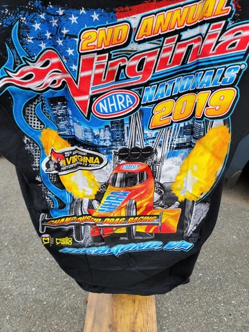 NHRA DRAG RACING 2019 2nd Annual Virginia Nationals T SHIRT  SIZE L Cover