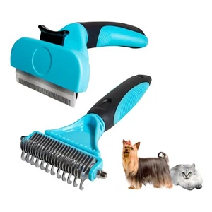 Professional Pet Grooming Undercoat Rake and Brush Set - Deshedding Tools - Picture 1 of 4