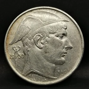 20 FRANCS ARGENT 835‰ 1950 PRINCE CHARLES TYPE MERCURE LEGENDE FRANCAISE BELGIQU - Picture 1 of 2