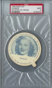 1952 Dixie Cup Dagmar Nelsons Ice Cream MINT PSA 9 - Picture 1 of 1