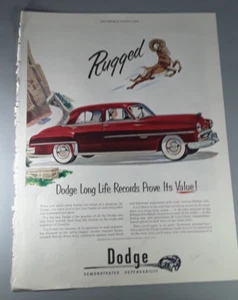 Original 1952 Dodge Magazine Ad "Rugged" - Picture 1 of 1