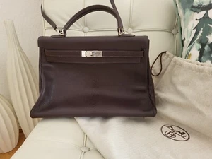 Hermès Kelly Bag 35 dunkelbraun Chèvre - Bild 1 von 17