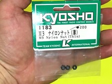 ORIGINAL RC KYOSHO #1183 ~ NYLON LOCK NUTS M3 X 3.3 ~ (SET OF 3 NUTS)