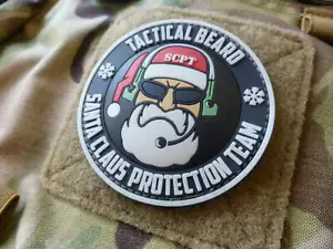 Patch TACTICAL BEARD SANTA CLAUS PROTECTION TEAM, Edizione Speciale / Gomma 3D Pa - Foto 1 di 9