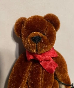 3 INCHES FULLY JOINTED REDISH BROWN BEAR RUSTY BY LYNDA KUNZ FOR GANZ - Picture 1 of 5