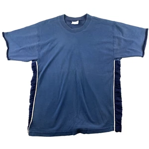 Wilson Herren T-Shirt Rundhals SS Vintage Baumwolle Blau Größe Medium Nylonbesatz LESEN - Bild 1 von 9
