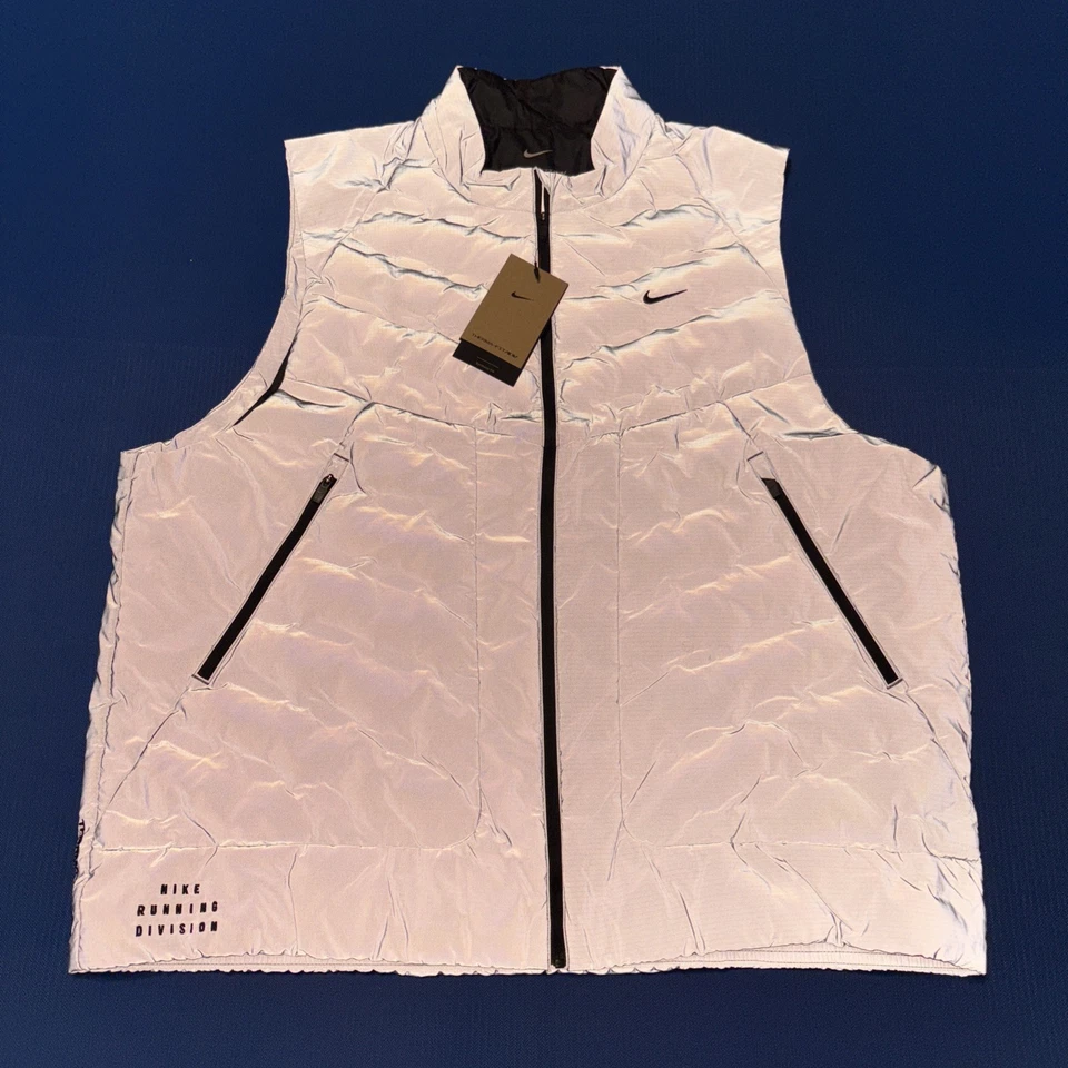 Nike Therma-Fit ADV Reflective Silver Running Vest FZ1131-035 Men’s Size Small