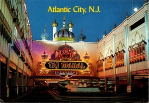 Postal de hotel casino Atlantic City Nueva Jersey Trump Taj Mahal - Imagen 1 de 2