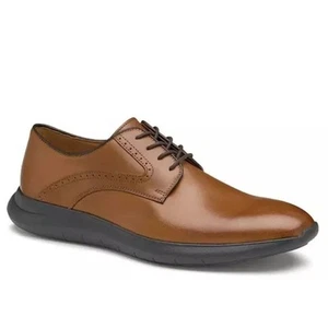 Mocasín con cordones Johnston & Murphy Hennings bronceado grano completo punta lisa talla 12M - Imagen 1 de 10