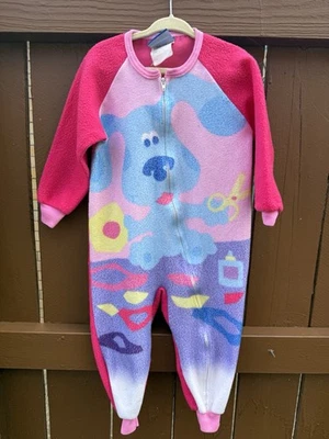 Vintage Pink Blue’s Clues Pajama Year 2000 One Piece No Size Should Fit 18-24M - Image 1 of 4