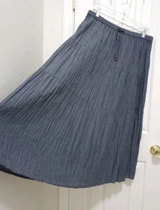 White Stag BOHO 100% COTTON Flare ALine Long Peasant Skirt Medium 8 10 Blue EUC - Picture 1 of 15