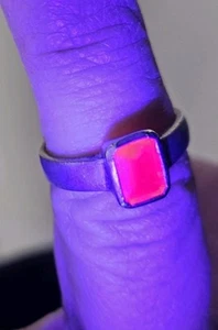 Vintage Bezel Set Natural Garnet Solid Emerald Cut Sterling Silver Ring Size 5 - Picture 1 of 10