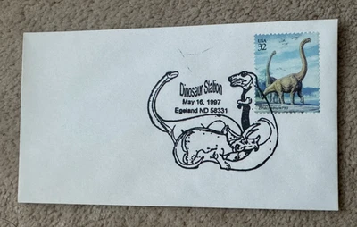 USPS Brachiosaurus DINOSAUR STATION First Day Cover US Postage Stamp MAY 16 1997 - Image 1 of 4