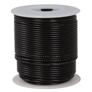 Alambre de conexión de cobre estañado trenzado negro 18 AWG 100 pies - Imagen 1 de 1