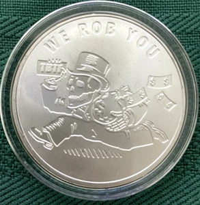 Pyramid of Power #11 We Rob You BU 2016 Silver Shield Banksters 801 acuñado - Imagen 1 de 10