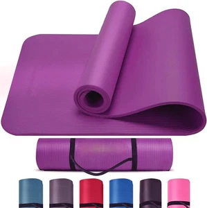 Exercise Yoga Mat Non Slip Medium Firm Gym NBR Foam Sweat Resistant 0.8x61x183cm - Picture 1 of 30
