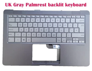 Retroiluminado con reposamanos gris del Reino Unido para Asus Zenbook UX490U UX490UA UX490UAR - Imagen 1 de 2