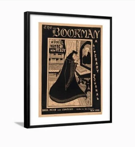 The bookman, 5th Avenue New York Vintage Kunstdruck Poster 1890 gerahmt - Bild 1 von 3